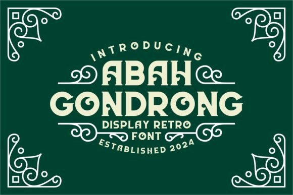 Abah Gondrong: A Retro Display Font for Handmade Products