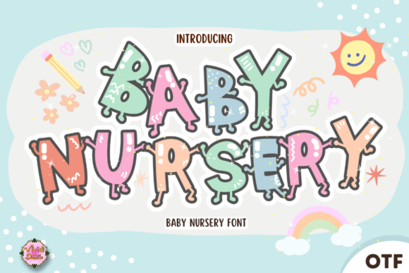 Baby-nursery Font for Playful Branding and Kid-Friendly Design Projects