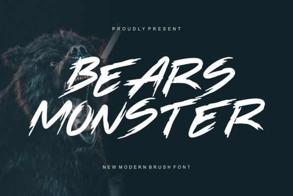 Bears Monster Font: Bold Display Typeface for Handmade Products