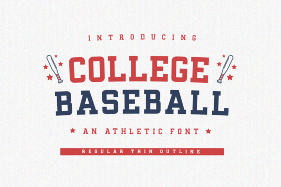 College Baseball Font for Athletic Branding and Sports Design