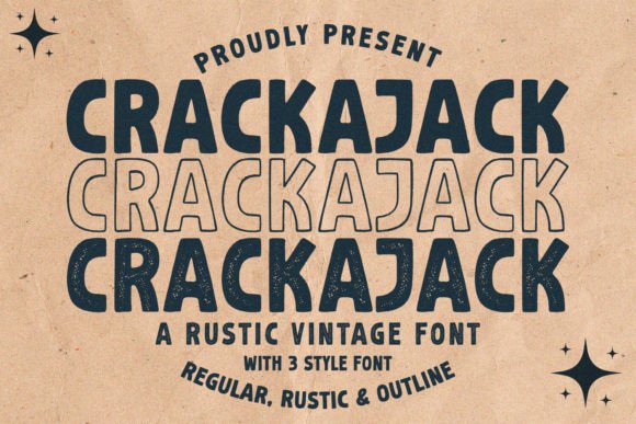Crackajack: Rustic Vintage Display Font for Editorial Design