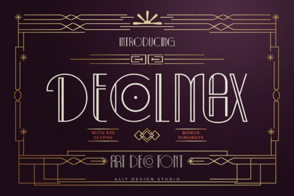 Decolmax Art Deco Font for Editorial Design Projects