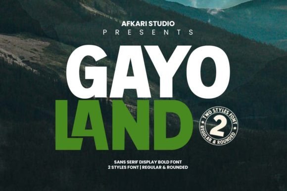 Gayo Land: A Bold Display Font for Editorial Headlines