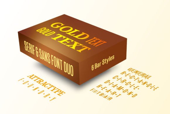 Goldtext Font Pair: Bold Display Serif and Sans for Crafters