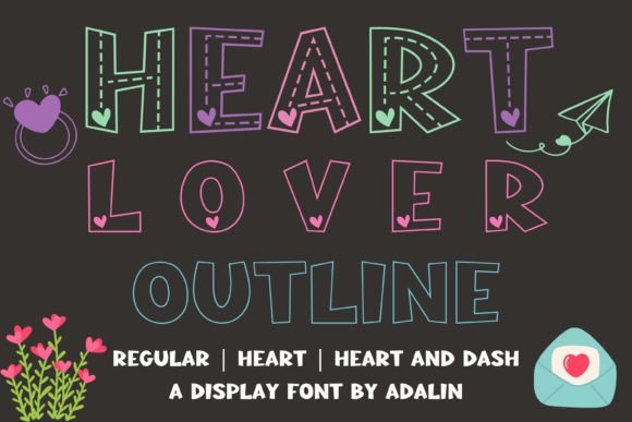 Heart Lover Outline: A Playful Display Font for Editorial Design and Publishing