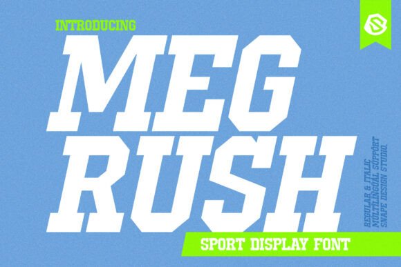 Megrush: A Bold Sport Sans Serif Font for Dynamic Design