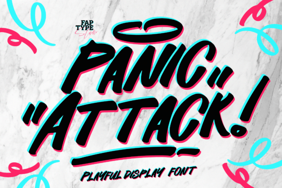 Panic Attack Display Font for Handmade Products and Custom Craft Designs