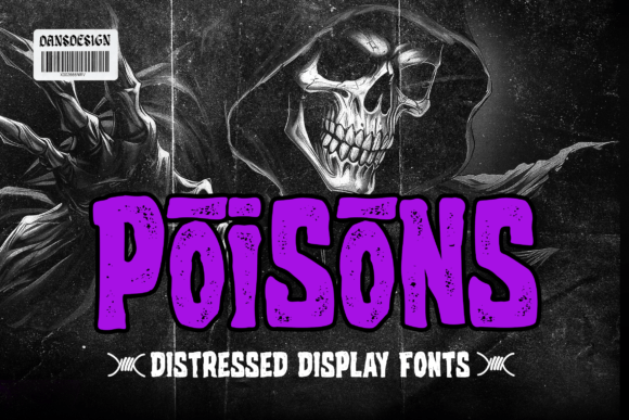 Poisons Distressed Display Font Review for Brand Designers