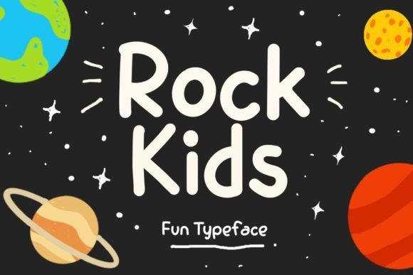 Rock Kids: A Playful Display Font for Natural Campaign Visuals