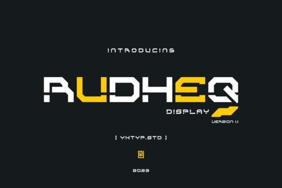 Rudheq: A Modern Futuristic Display Font for Digital Design