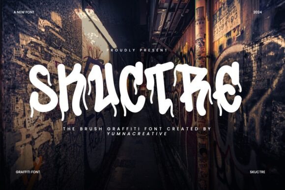 Skuctre Brush Graffiti: A Display Font for Creators