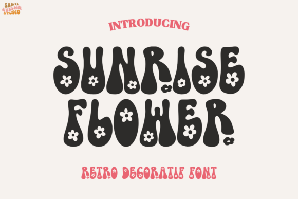 Sunrise Flower: A Retro Display Font for Modern Web Design