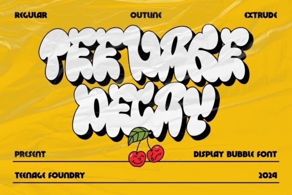 Teenage Decay Display Font: A Graffiti-Inspired Typeface for Bold Branding
