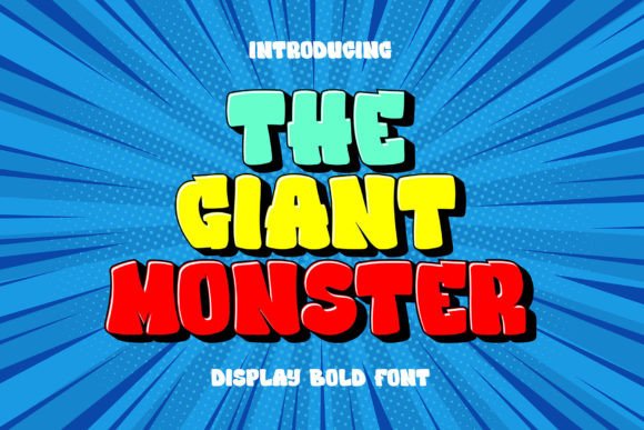 The Giant Monster: A Bold 3D Display Font for Content Layouts