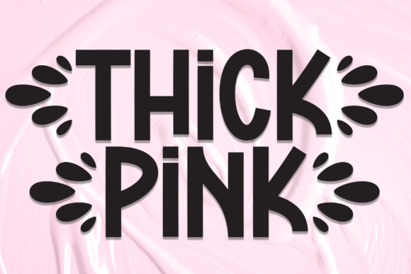 Thick Pink Display Font for Handmade Shop Branding