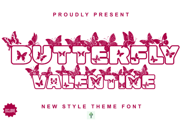 Valentine Butterfly: An Energetic Display Font for Crafters