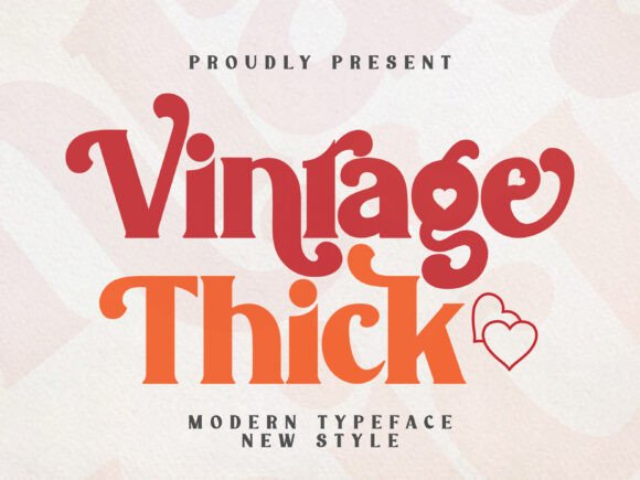 Vintage Thick Display Font for Small Business Branding