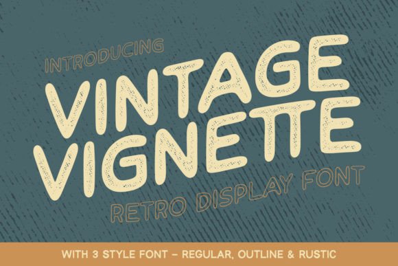 Vintage Vignette: A Retro Display Font for Handmade Brands and Product Labels